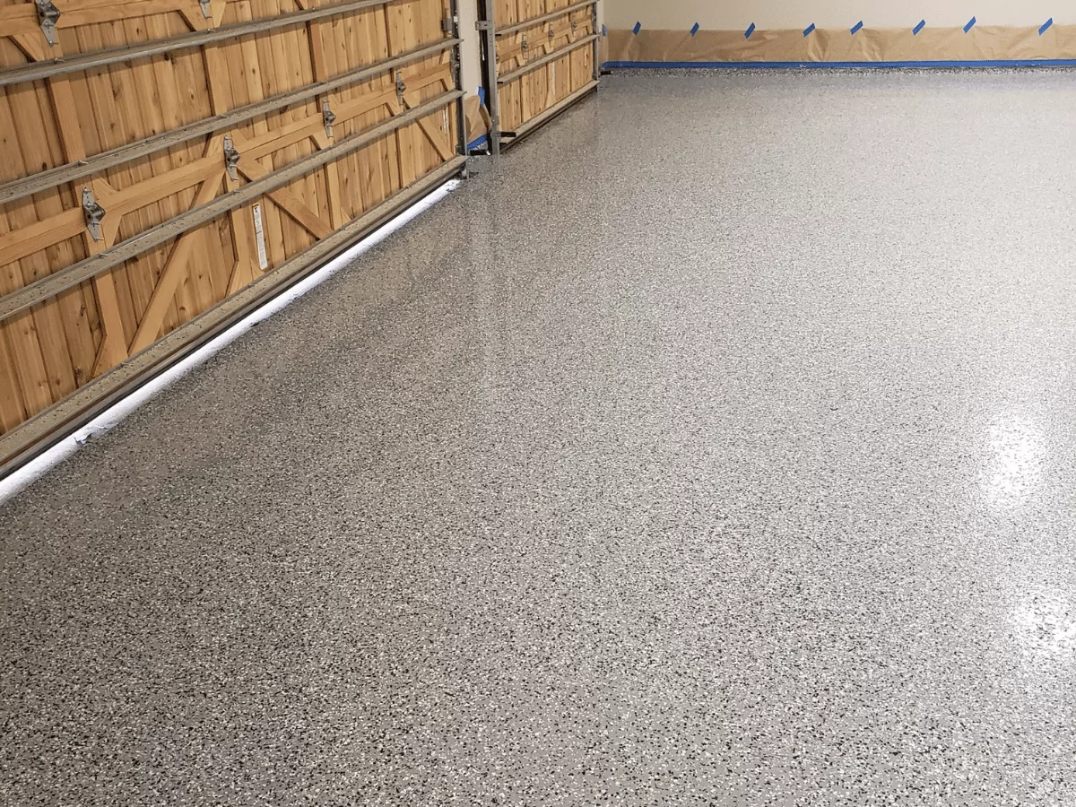 concrete coatings garage epoxy flake floor