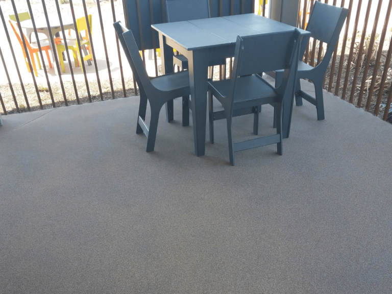 outdoor seating epoxy restaurant floors